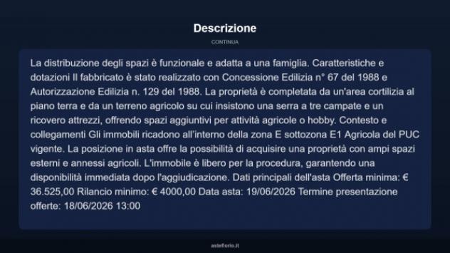 Immobile in asta di 128 m² con più di 5 locali in vendita a San Gavino Monreale - Foto 16