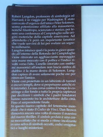 Il simbolo perduto di Dan Brown; 1°Ed.Mondadori, 2009 nuovo - Foto 4