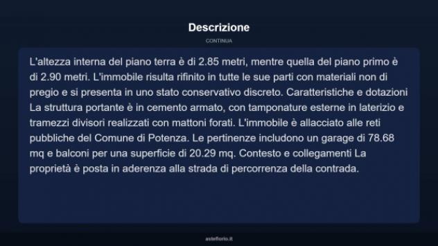 Immobile in asta di 183 m², box auto in vendita a Potenza - Foto 9