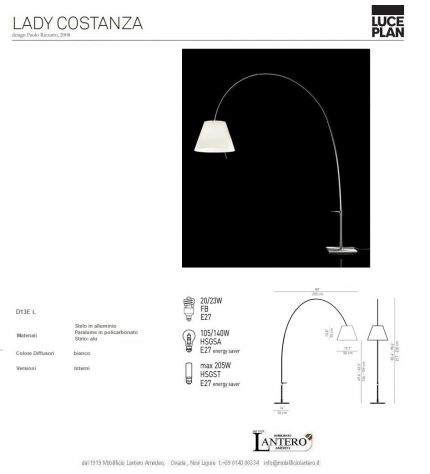 lampada da terra COSTANZA LADY  LUCEPLAN - Foto 4