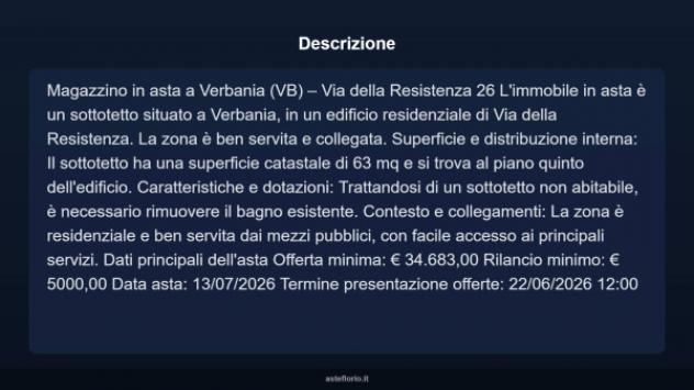 Immobile in asta di 63 m² in vendita a Verbania - Foto 4