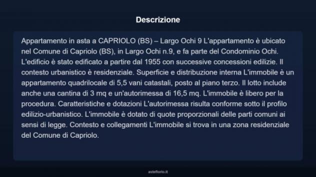 Immobile in asta di 82 m², box auto in vendita a Capriolo - Foto 3