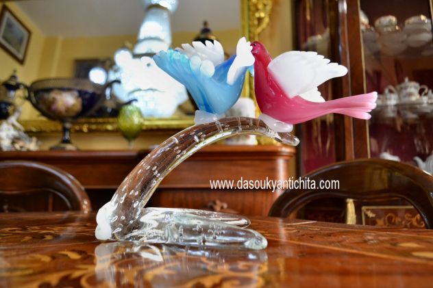 Scultura in vetro di Murano raffigurante coppia di colombe - Foto 10