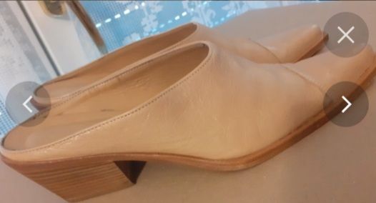 Sabot beige stile texano vera pelle n. 41 unisex - Foto 2