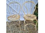 4 rare sedie in ferro da giardino,Liberty fine 1800, Franci Siena-Corcos