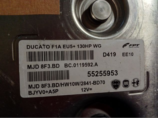 CENTRALINA MOTORE FIAT DUCATO 2.3 130 HP MAGNETI MARELLI MJD 8F3.BD, MJD8F3BD, 5 - Foto 4