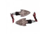 Coppia frecce a led per moto effetto carbonio Far 6705