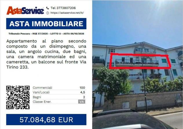 Tribunale Pescara - RGE 57/2025 - LOTTO U - Tribunale Pescara - RGE 57/2025 - LOTTO U - ASTA 06/10/2026