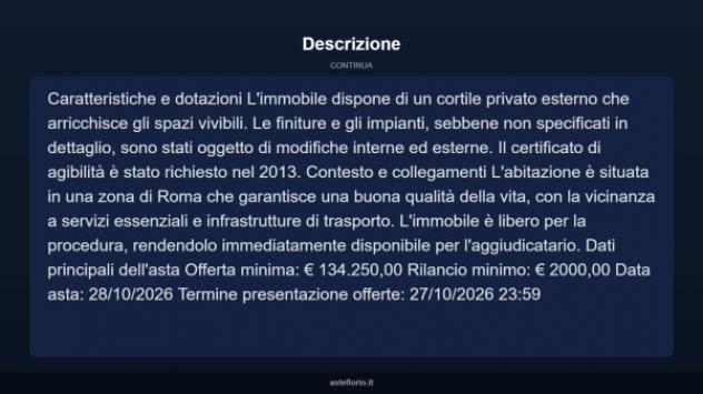 Immobile in asta di 144 m², box auto in vendita a Roma - Foto 6