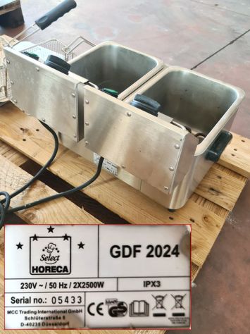 friggitrice inox doppia vasca usata - Foto 3
