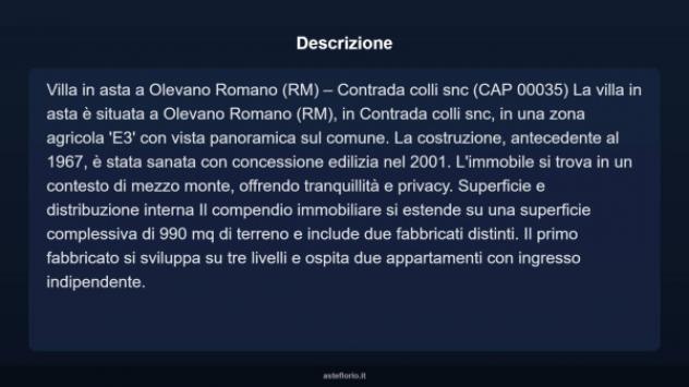 Immobile in asta di 990 m² con più di 5 locali in vendita a Olevano Romano - Foto 4