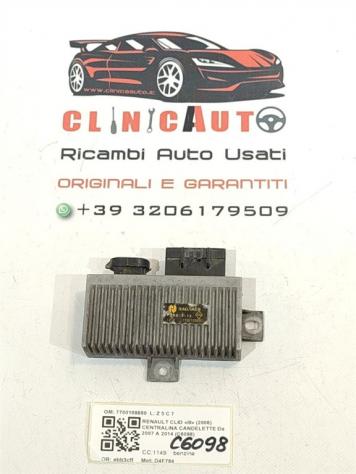 CENTRALINA CANDELETTE RENAULT Clio Serie 7700109860 D4F784 benzina 1149 (0408)