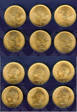 ITALIA 1969-1992 Moneta 20 Lire FDC - Foto 4