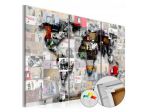 Quadro Di Sughero Globo Cm.90x60 O 120x80 In 3 Parti Arredalacasa