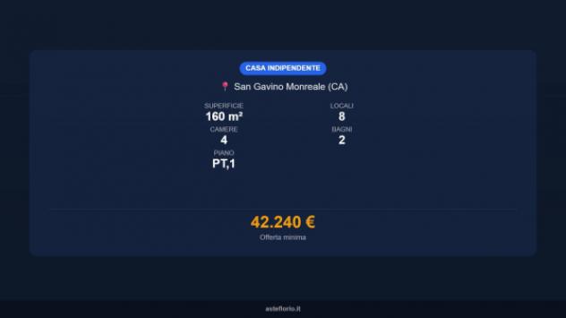 Immobile in asta di 160 m² con più di 5 locali in vendita a San Gavino Monreale - Foto 15