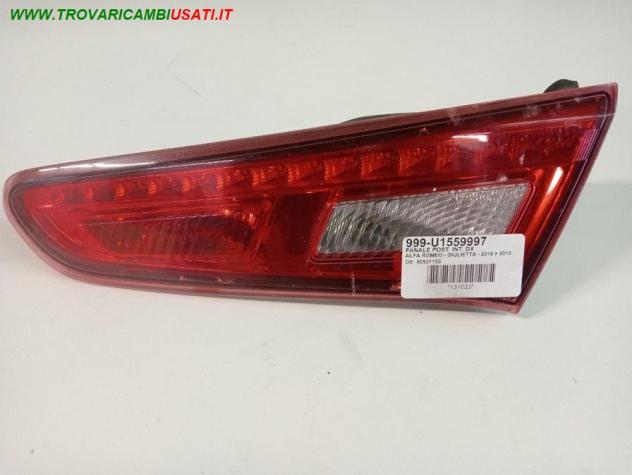 FANALE POST. INT. DX  999-U1559997 Parti elettriche  Fanaleria  Fanali  Fanale int. post. d ALFA ROMEO - GIULIETTA - 2010  2013, ALFA ROMEO - GIULIETT