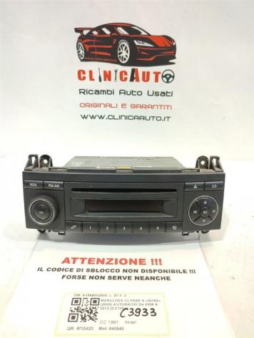 AUTORADIO MERCEDES Classe A W169 4° Serie A1699002900 640940 (08)