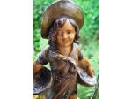 Statuetta in gesso decò  a colori h 45