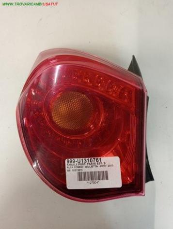 FANALE POST. PARTE EST. S. 999-U1310761 Parti elettriche  Fanaleria  Fanali  Fanale post. sx. ALFA ROMEO - GIULIETTA - 2010  2013, ALFA ROMEO - GIULIE