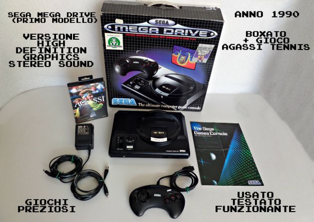 Sega Mega Drive " High Definition Graphics - stereo sound" Boxato Anno 1990
