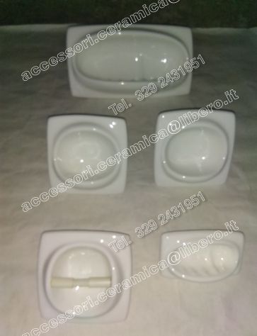 ARREDO BAGNO _ Porta saponi da murare Porcellana _ Vintage - Foto 6
