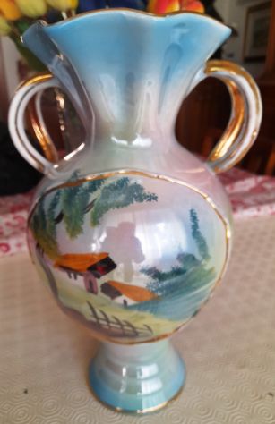 vaso in ceramica lucida con manici h34 - Foto 6
