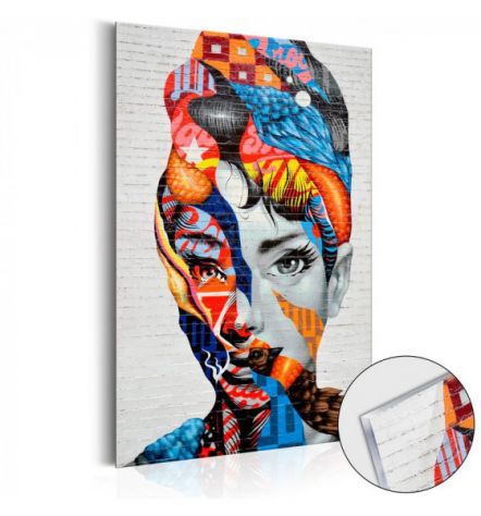 Quadro Su Vetro Acrilico Con Una Donna Cm.60x40 Arredalacasa