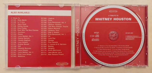 CD A Tribute To Whitney Houston Etichetta: Ombra, 2003 - Foto 2