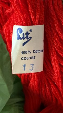 5 Matasse Cotone Rosso 100% - Tot. 500g - Alta Qualità - Foto 2