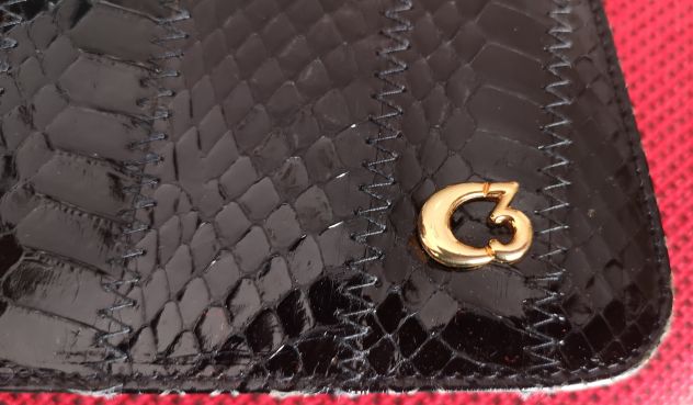 Borsa vera pelle nera coccodrillo - Foto 7