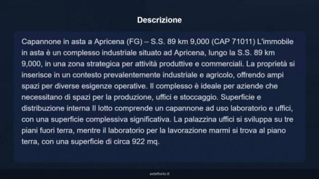 Immobile in asta di 922 m² in vendita a Apricena - Foto 9