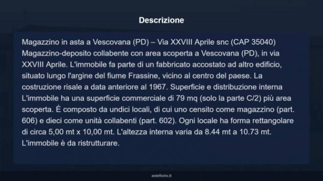 Immobile in asta di 79 m² in vendita a Vescovana - Foto 9