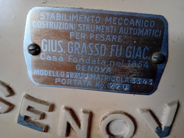 Bilancia vintage Grasso genova - Foto 4