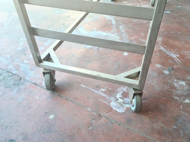 porta teglie carrellato inox usato - Foto 3