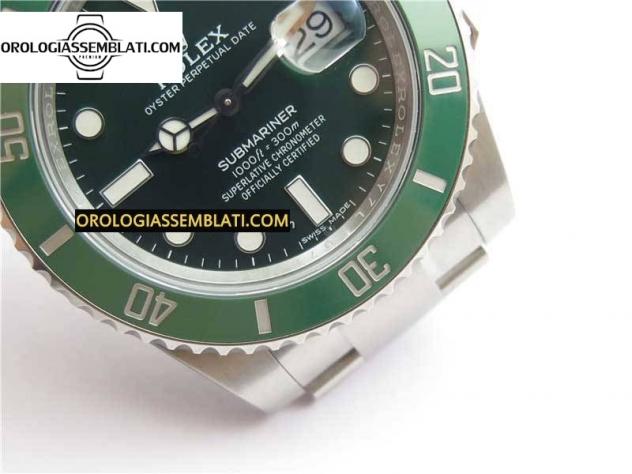 Rolex Replica SUBMARINER 116610 LV CERAMICA VERDE 904L 1:1 MIGLIOR EDIZIONE SU BRACCIALE SS 3135 V3 - Foto 5