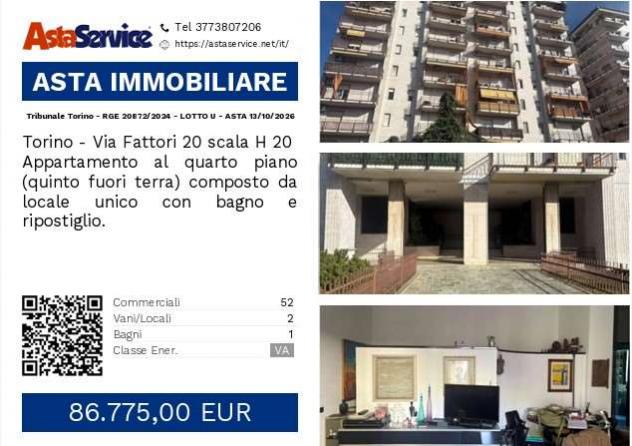20872/2024 U TO - Tribunale Torino - RGE 20872/2024 - LOTTO U - ASTA 13/10/2026