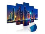 Quadro Con Vetro Acrilico Dubai In Blu 100x50 O 200x100