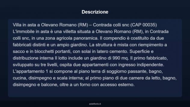 Immobile in asta di 990 m² con più di 5 locali in vendita a Olevano Romano - Foto 6