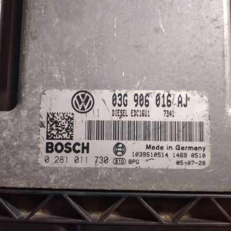 CENTRALINA MOTORE SEAT LEON 2.0 TDI BOSCH 0 281 011 730, 0281011730, 03G 906 016 - Foto 7
