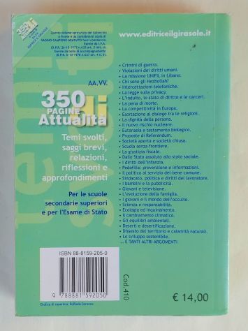 350 pagine di attualità.Temi svolti di attualità × esami e concorsi Ed.Girasole, - Foto 2