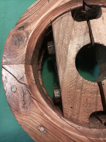 ANTICA PULEGGIA IN LEGNO FINE 800 PER CINGHIA PIATTA IN OTTTIME CONDIZIONI - Foto 4