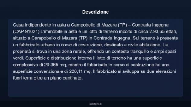Immobile in asta di 229 m² in vendita a Campobello di Mazara - Foto 4