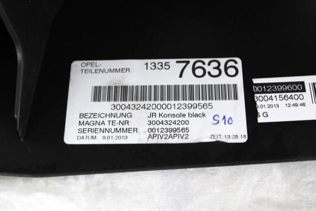 13357636 TUNNEL CENTRALE OPEL ADAM 1.2 B 51KW 5M 3P (2013) RICAMBIO USATO - Foto 3