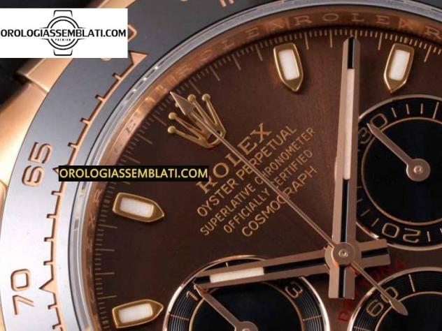 Rolex Replica DAYTONA 116515 1:1 BEST EDITION QUADRANTE CIOCCOLATO INDICATORI LUME SU CINTURINO OYSTERFLEX SA4130 V2 - Foto 12