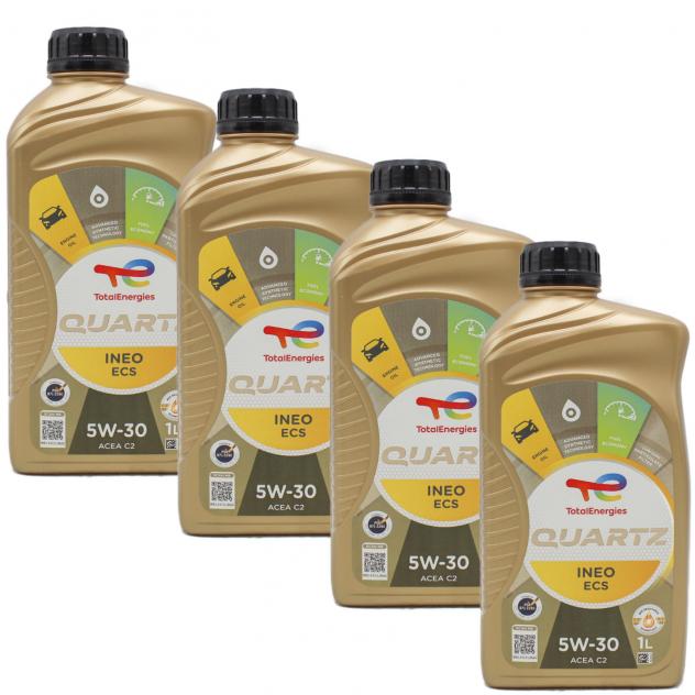 Kit Olio Motore Total Quartz 5W30 Litri 4