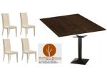 Set cod551 Tavoli 80X80 e Sedie Per Ristorante Bar Pub Nuovi Non Usati