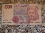 1.000 LIRE MONTESSORI CON NUMERI DI SERIE SPECIALI banconota con colori diversi