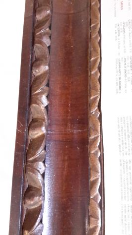 Specchio in legno con attorno cornice in radica di tartaruga, originale francese - Foto 10
