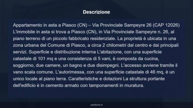 Immobile in asta di 101 m², box auto in vendita a Piasco - Foto 18