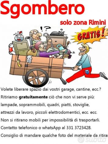 Sgombero gratis zona Rimini
